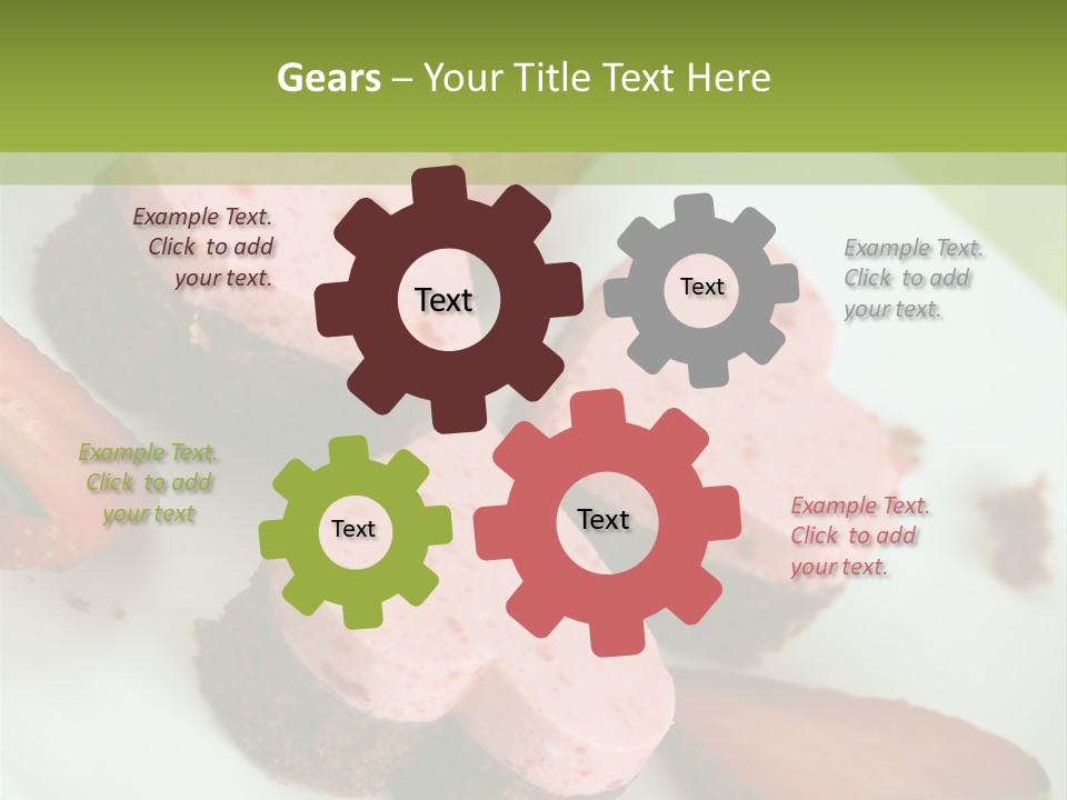 Piece Dessert Plate PowerPoint Template