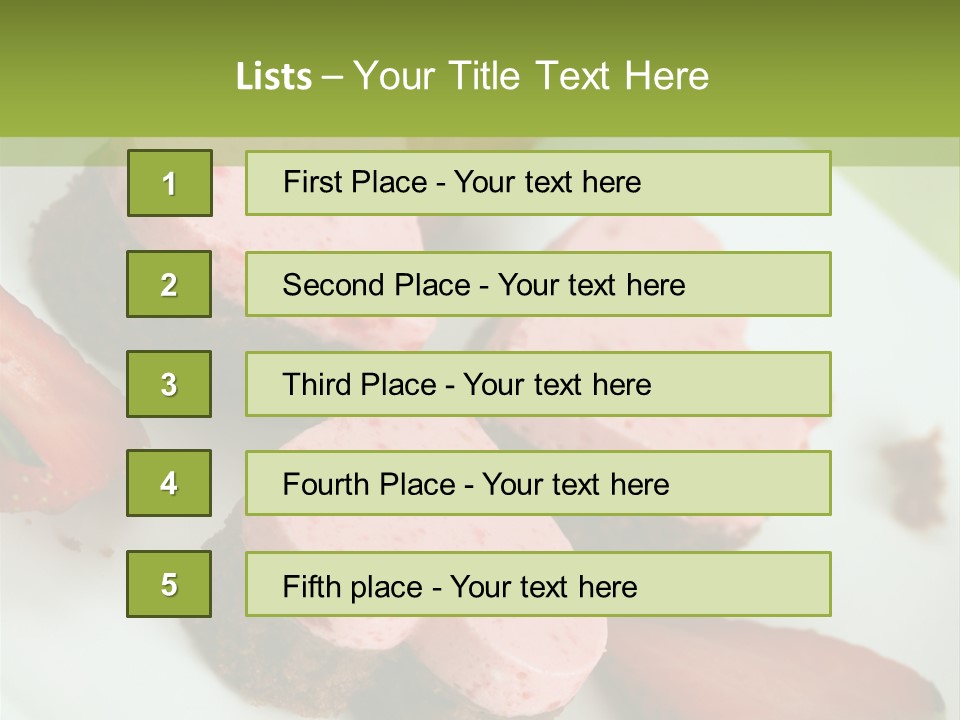 Piece Dessert Plate PowerPoint Template