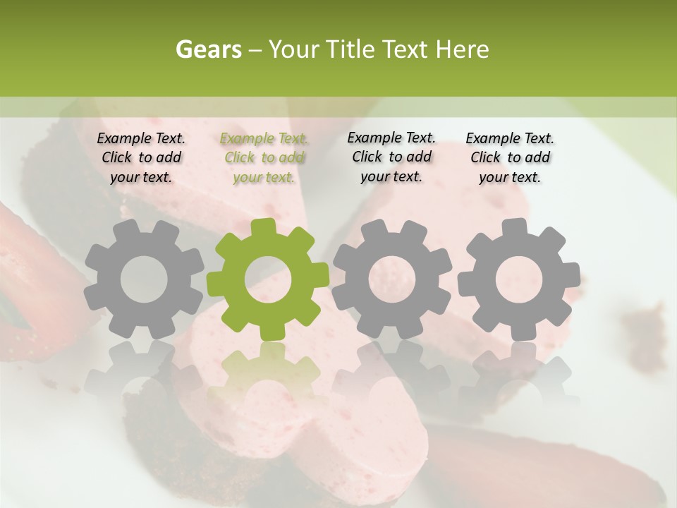 Piece Dessert Plate PowerPoint Template