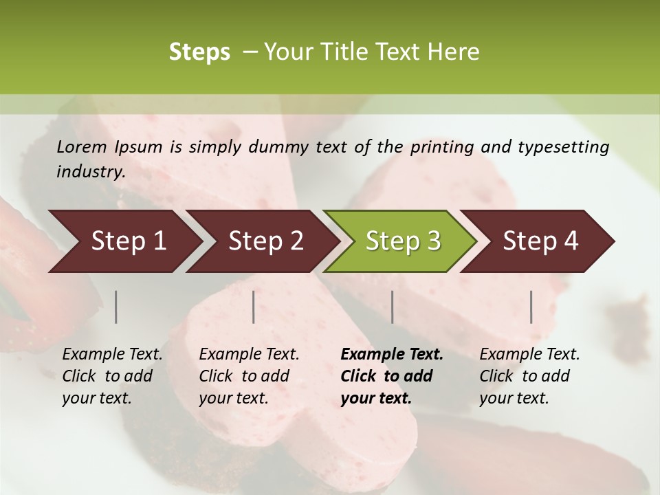 Piece Dessert Plate PowerPoint Template