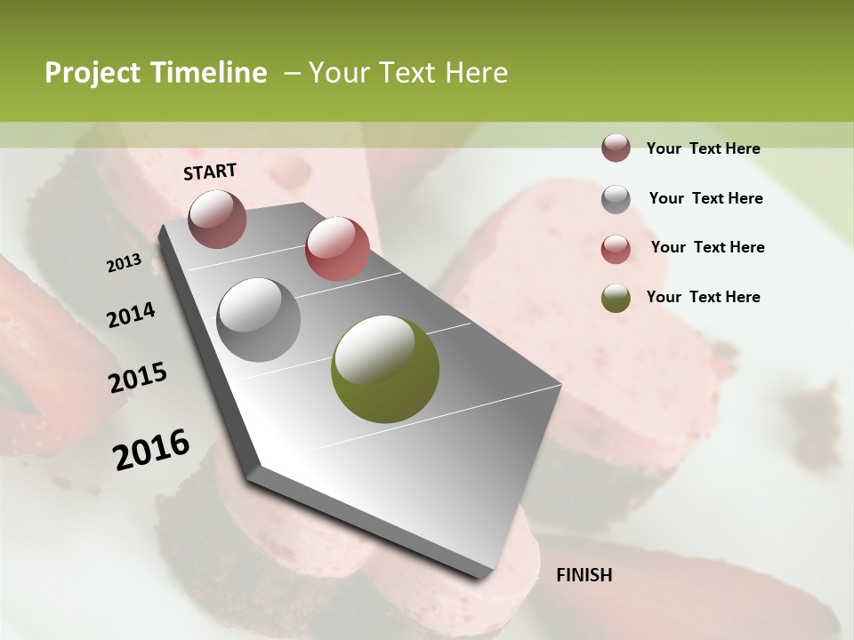 Piece Dessert Plate PowerPoint Template
