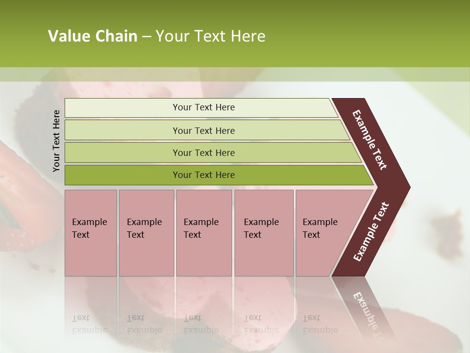 Piece Dessert Plate PowerPoint Template