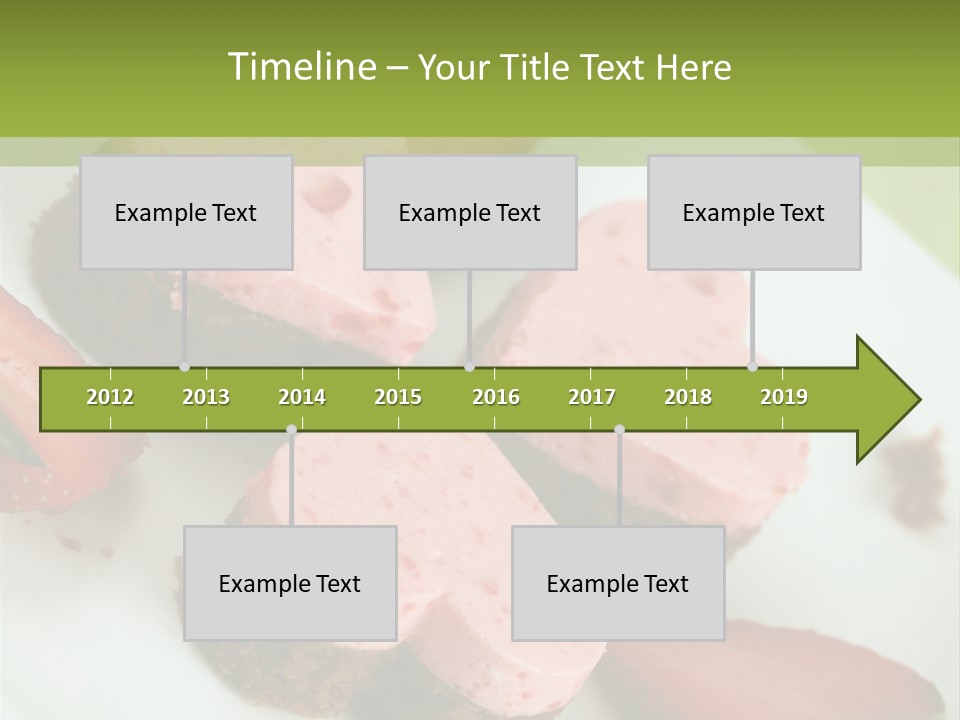 Piece Dessert Plate PowerPoint Template