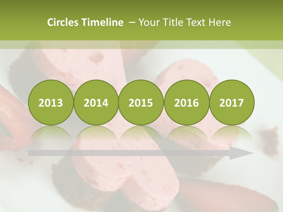 Piece Dessert Plate PowerPoint Template