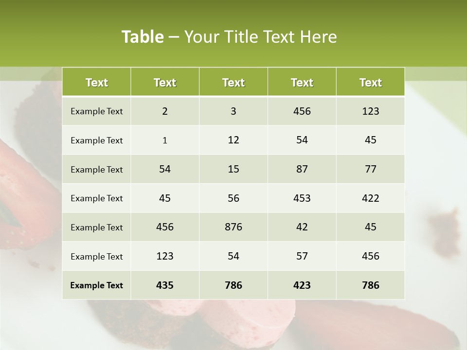 Piece Dessert Plate PowerPoint Template