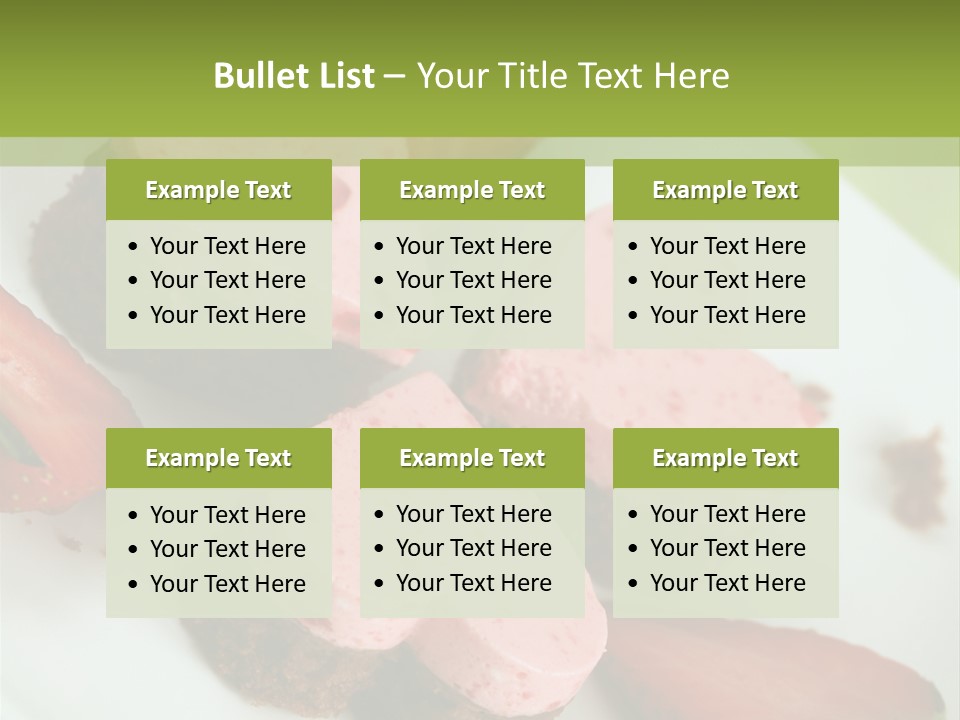 Piece Dessert Plate PowerPoint Template