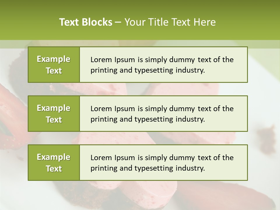 Piece Dessert Plate PowerPoint Template