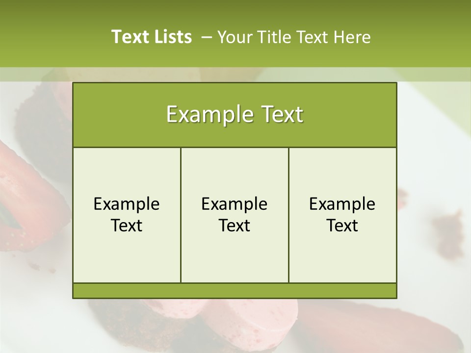 Piece Dessert Plate PowerPoint Template