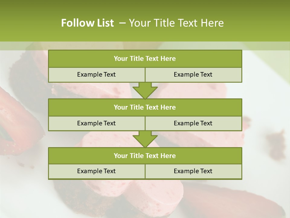 Piece Dessert Plate PowerPoint Template