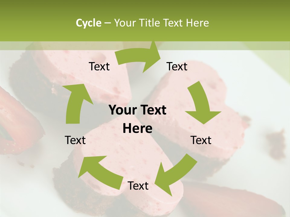 Piece Dessert Plate PowerPoint Template