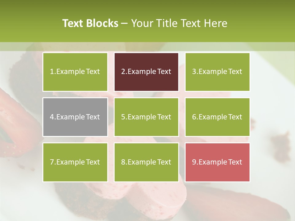 Piece Dessert Plate PowerPoint Template