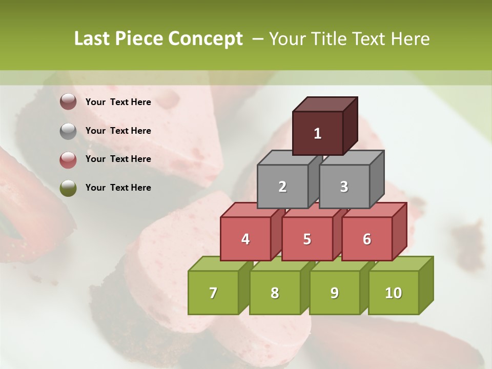 Piece Dessert Plate PowerPoint Template