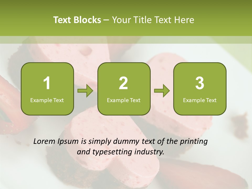 Piece Dessert Plate PowerPoint Template