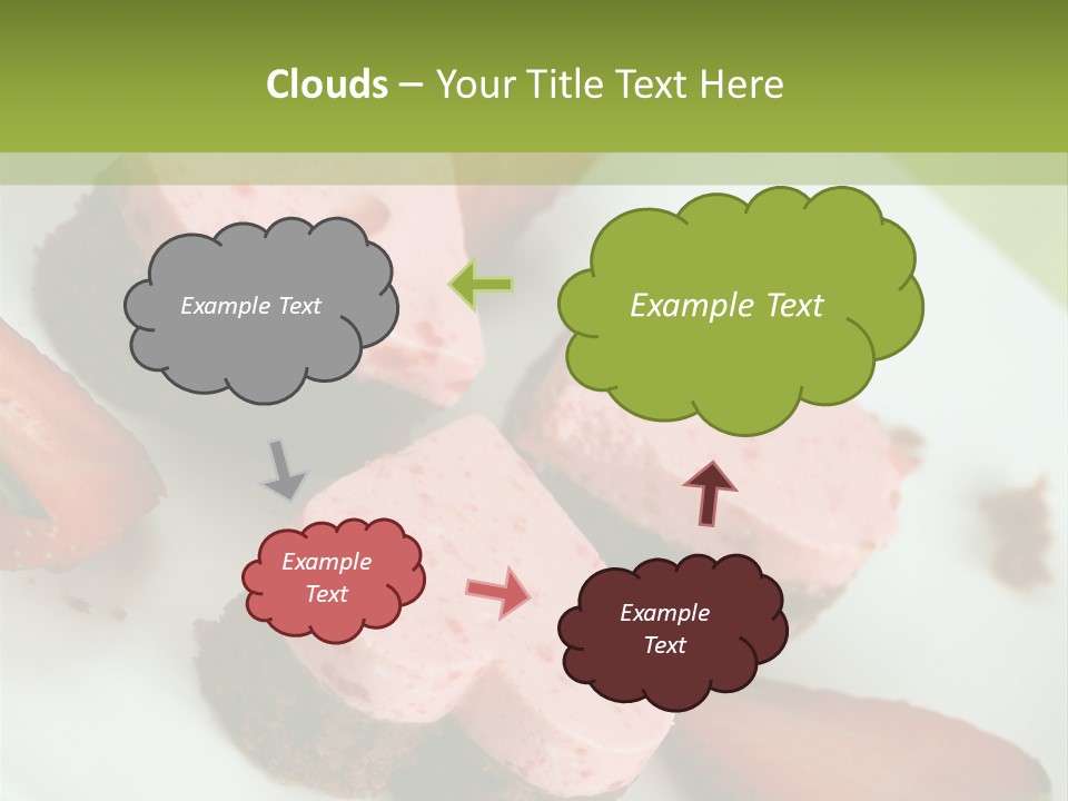 Piece Dessert Plate PowerPoint Template