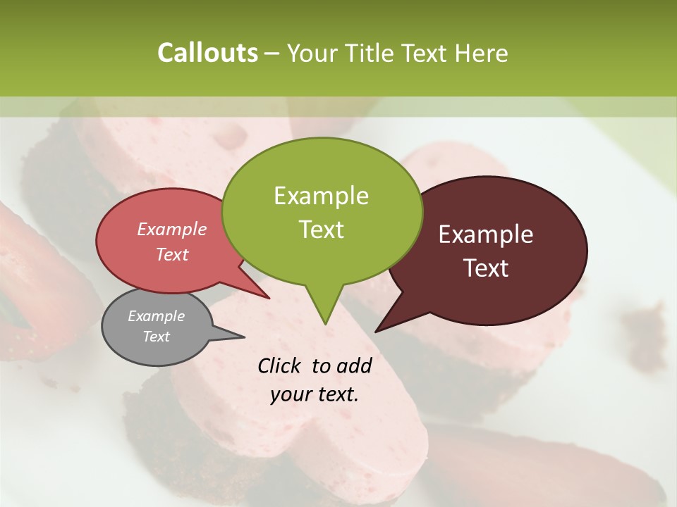 Piece Dessert Plate PowerPoint Template