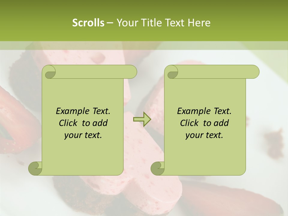 Piece Dessert Plate PowerPoint Template