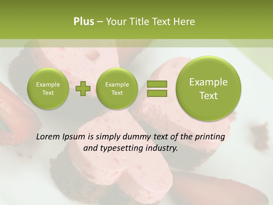 Piece Dessert Plate PowerPoint Template