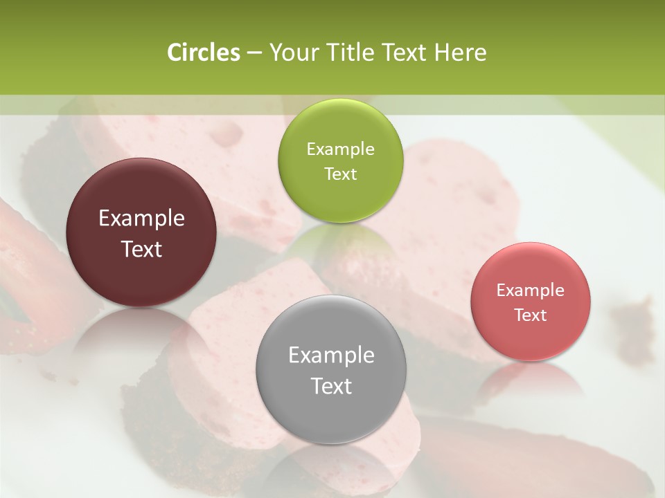 Piece Dessert Plate PowerPoint Template