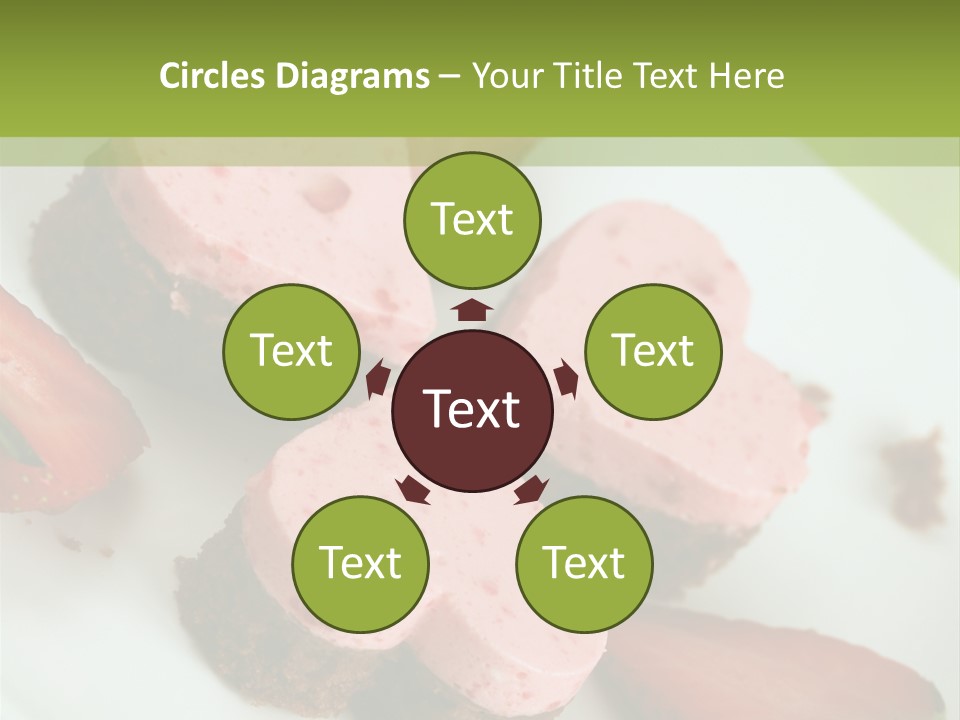 Piece Dessert Plate PowerPoint Template