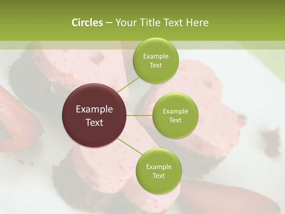 Piece Dessert Plate PowerPoint Template