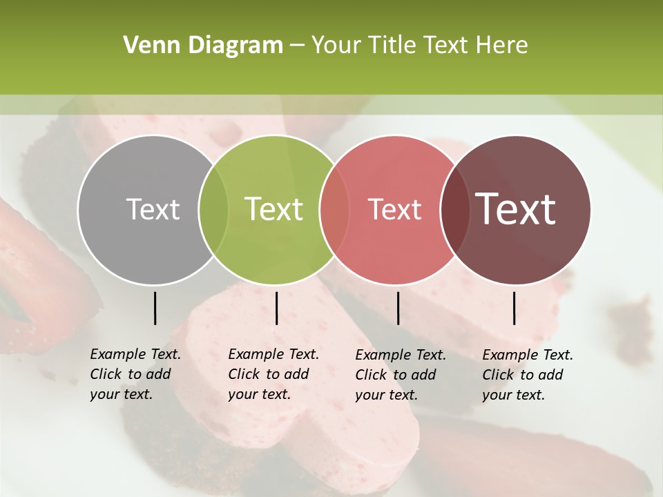 Piece Dessert Plate PowerPoint Template