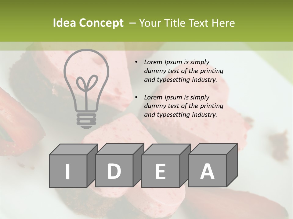 Piece Dessert Plate PowerPoint Template