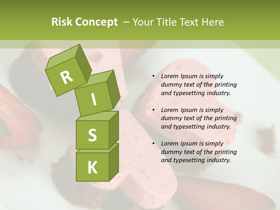 Piece Dessert Plate PowerPoint Template