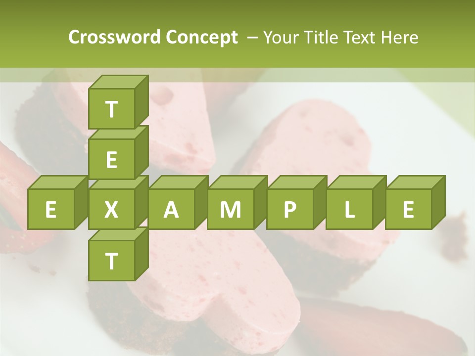 Piece Dessert Plate PowerPoint Template