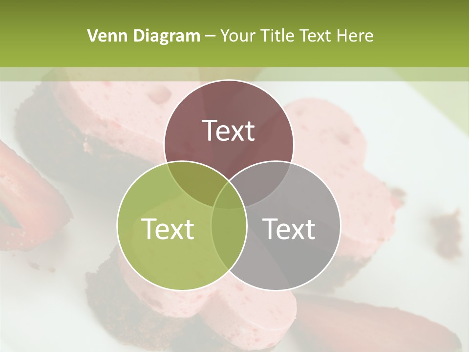 Piece Dessert Plate PowerPoint Template
