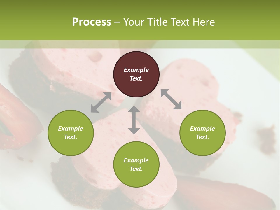 Piece Dessert Plate PowerPoint Template