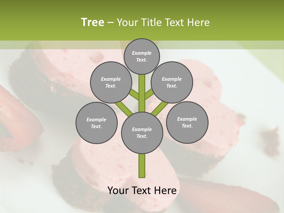 Piece Dessert Plate PowerPoint Template