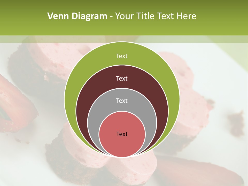 Piece Dessert Plate PowerPoint Template