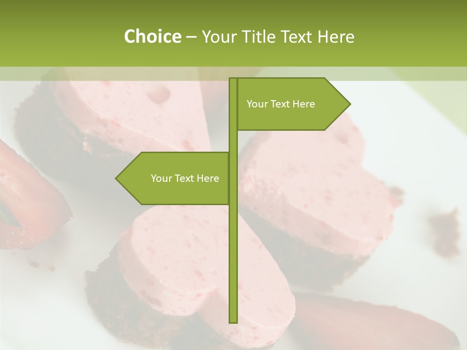 Piece Dessert Plate PowerPoint Template