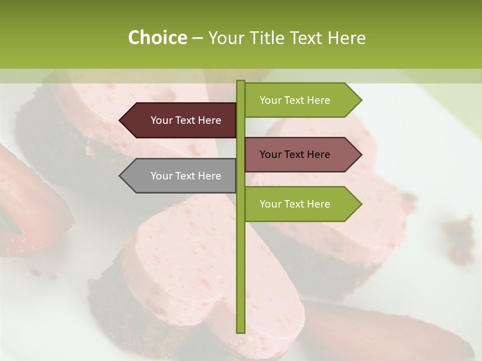 Piece Dessert Plate PowerPoint Template