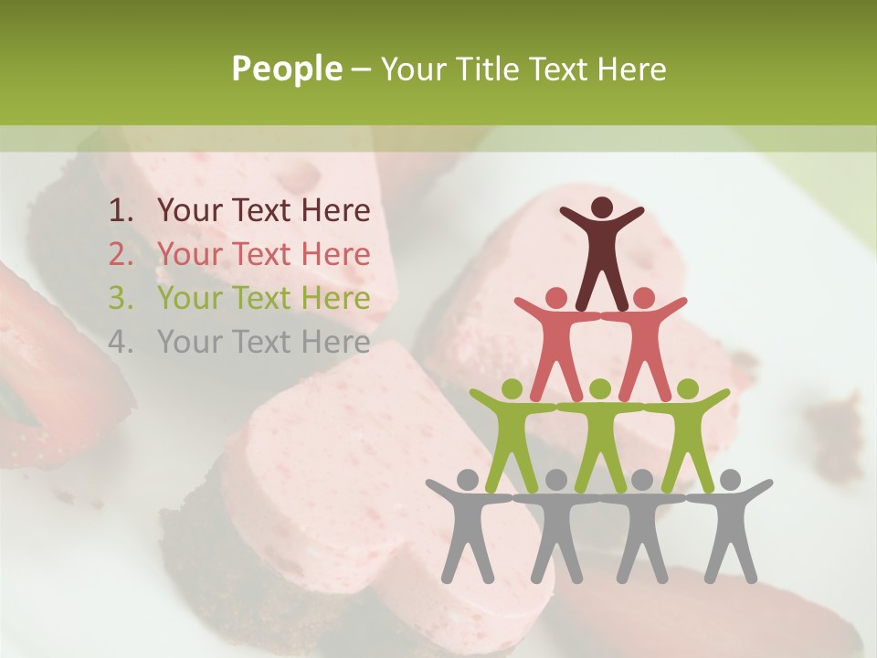 Piece Dessert Plate PowerPoint Template