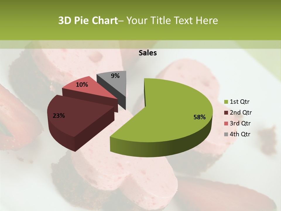Piece Dessert Plate PowerPoint Template