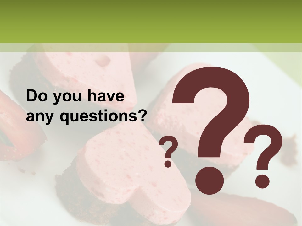 Piece Dessert Plate PowerPoint Template