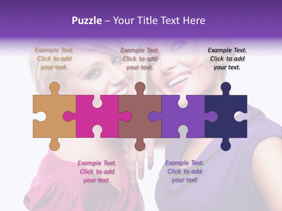 Centre Enjoyment Woman PowerPoint Template