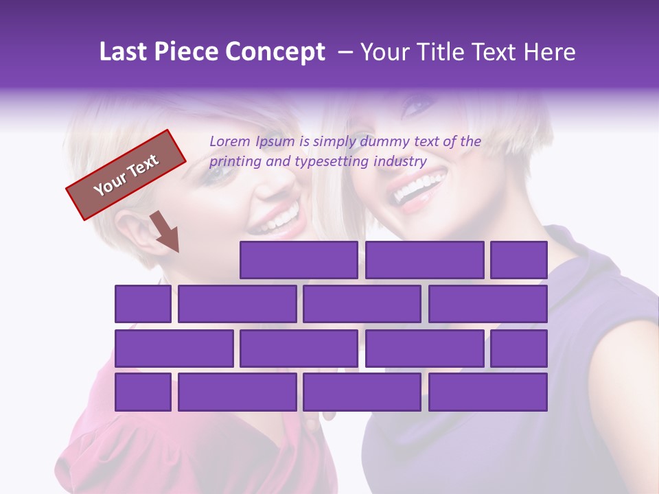 Centre Enjoyment Woman PowerPoint Template