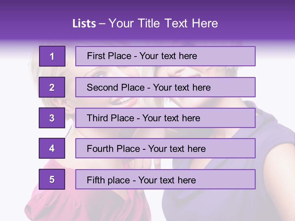 Centre Enjoyment Woman PowerPoint Template