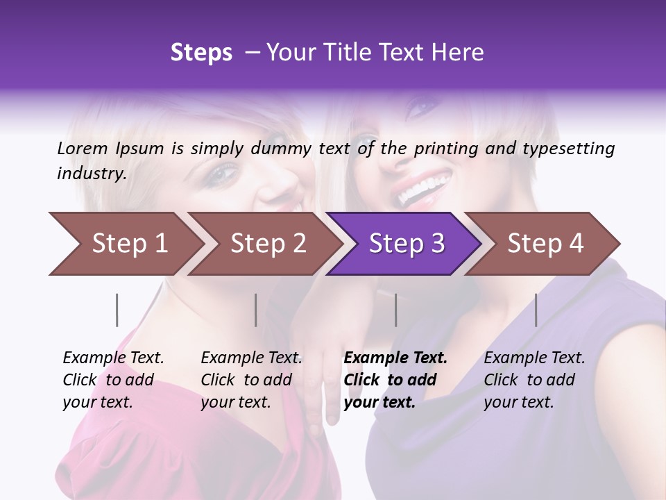 Centre Enjoyment Woman PowerPoint Template