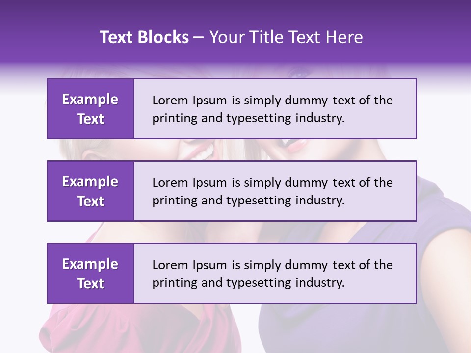 Centre Enjoyment Woman PowerPoint Template