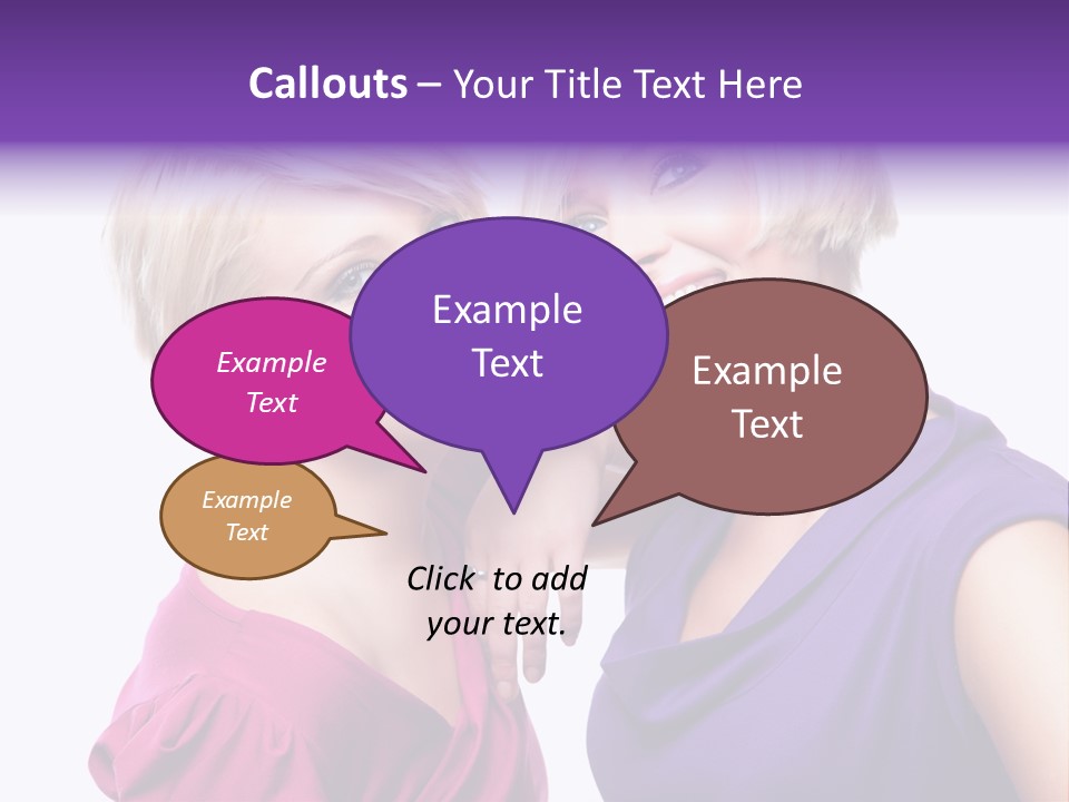 Centre Enjoyment Woman PowerPoint Template