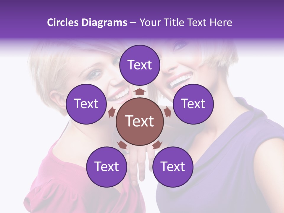 Centre Enjoyment Woman PowerPoint Template