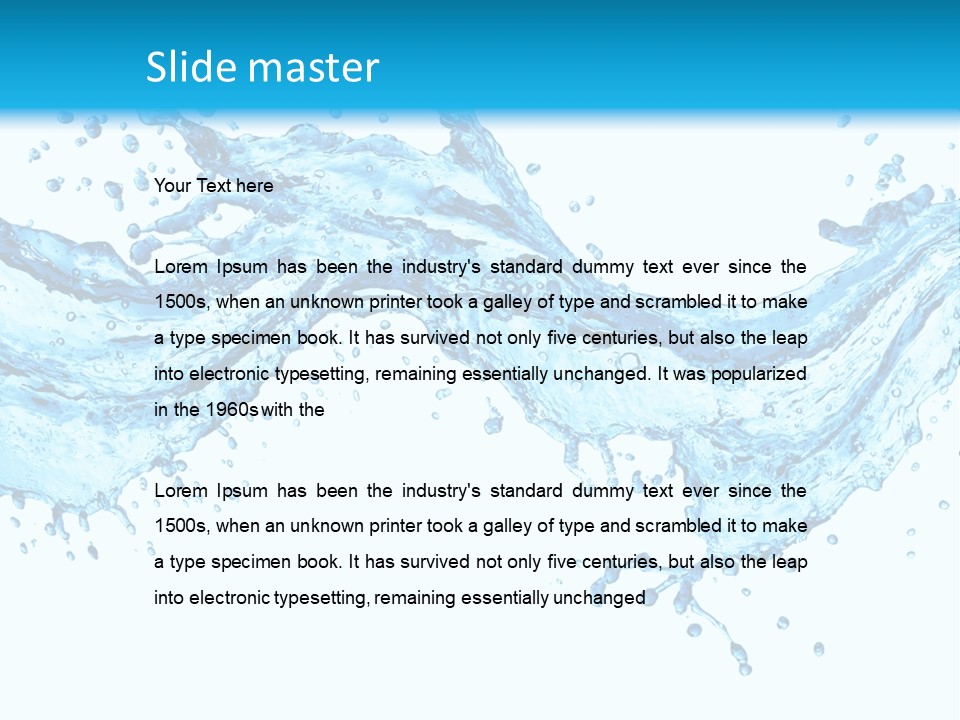 Wave Splash Fresh PowerPoint Template