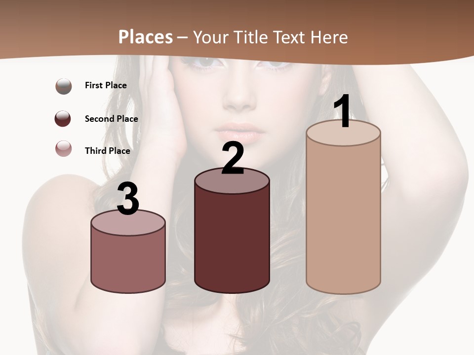 Vertical Long Girl PowerPoint Template