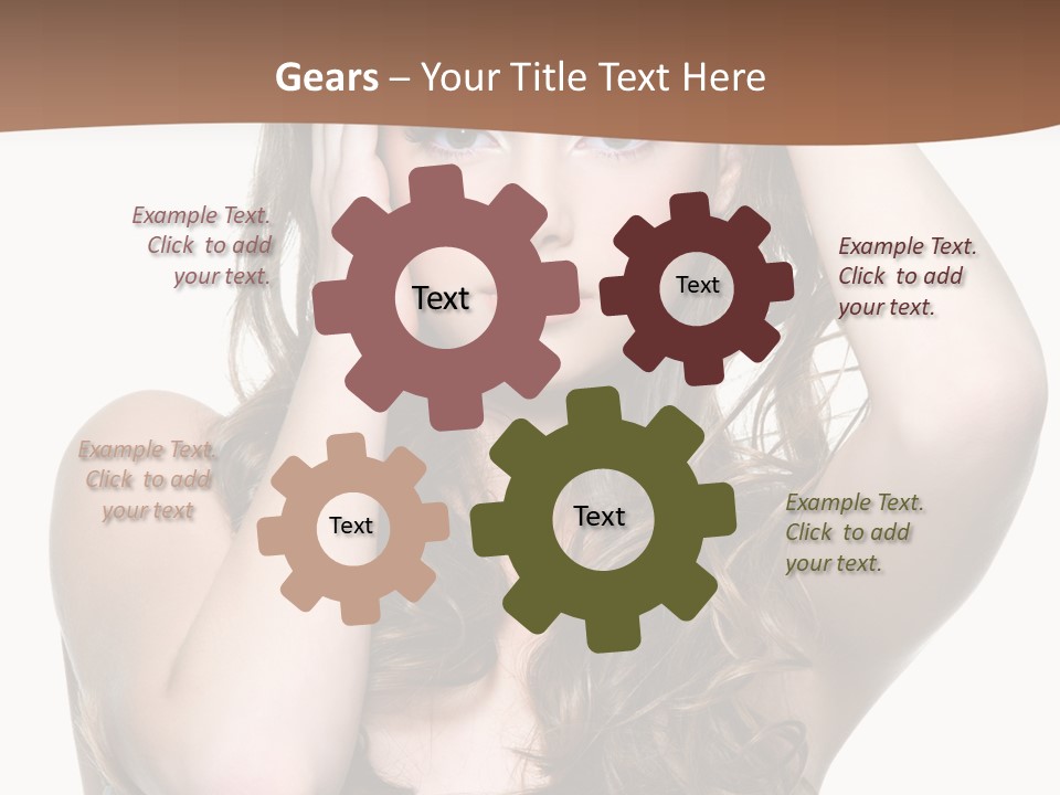 Vertical Long Girl PowerPoint Template