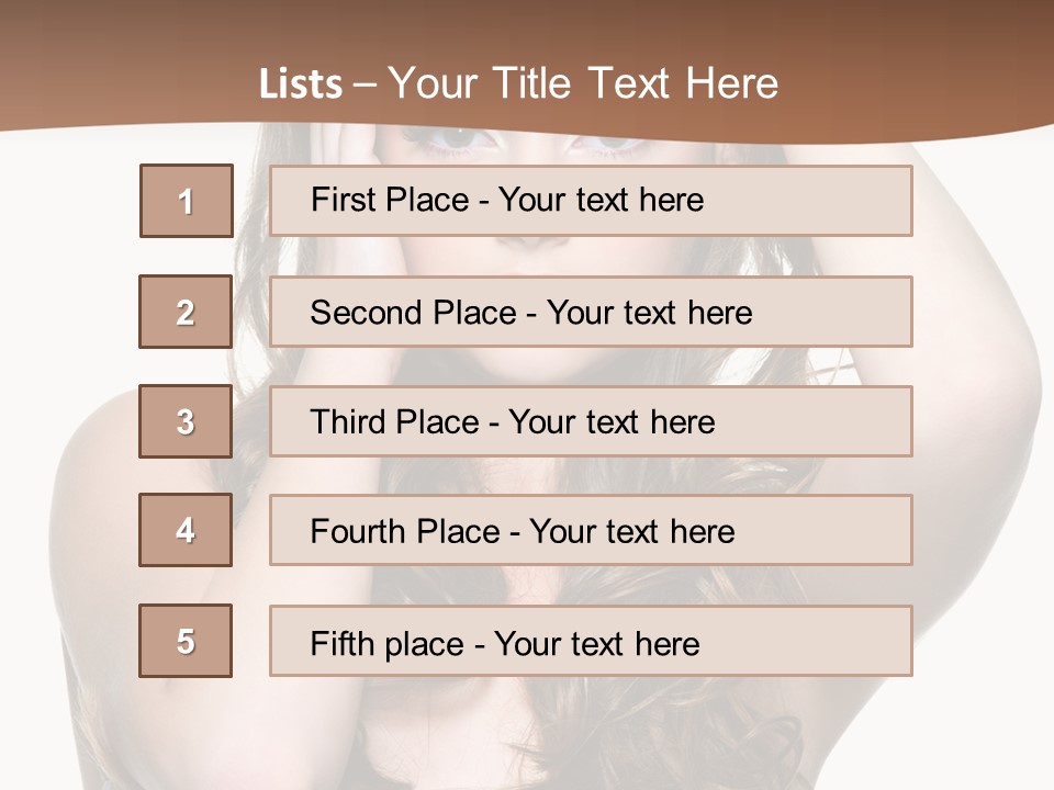 Vertical Long Girl PowerPoint Template