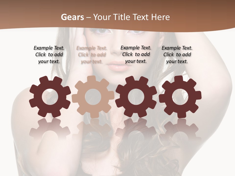 Vertical Long Girl PowerPoint Template