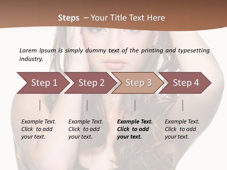 Vertical Long Girl PowerPoint Template